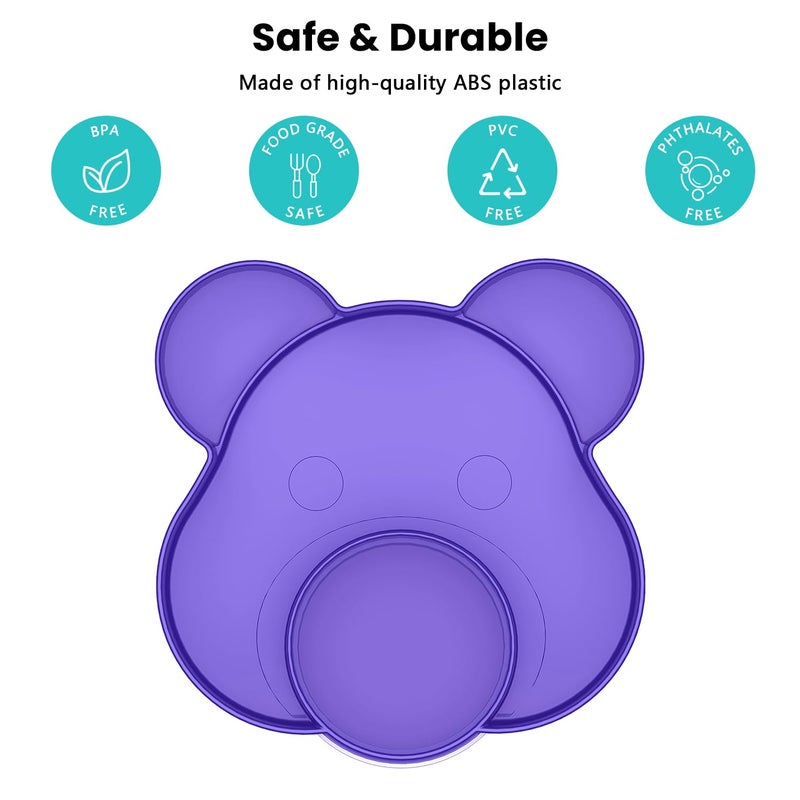 BlueOrigin Car Seat Tray - Convert Cup Holder to a Tray for Snacks, Toys, 360° Rotatable for Kids Travel, Booster, Stroller and Anywhere (Purple) - Image 4